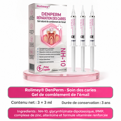 Rolimey® DenPerm | Gel naturel de réparation des caries et de l’émail dentaire