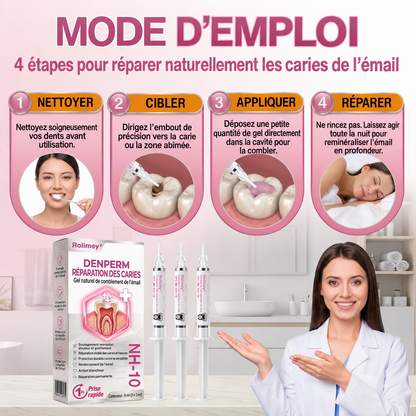 Rolimey® DenPerm | Gel naturel de réparation des caries et de l’émail dentaire