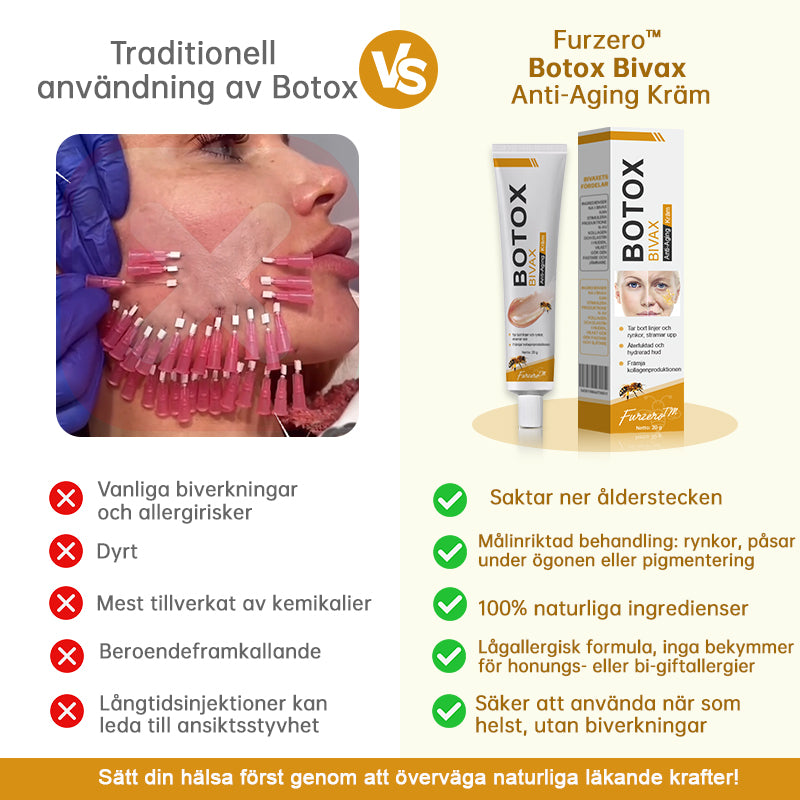 💎✨Tillverkad och skickad från Sverige✅Furzero™ Botox Bee Venom Wrinkle Removal Cream - Sista Dagen-kampanj 70 % RABATT