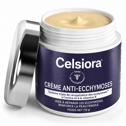 🔥 Celsiora® Crème anti-hématomes – Soin intensif pour les peaux sensibles sujettes aux bleus